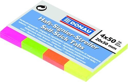 Picture of Donau Karteczki znaczniki neonowe 20x50mm, 4kol.x50szt. (14K088X)