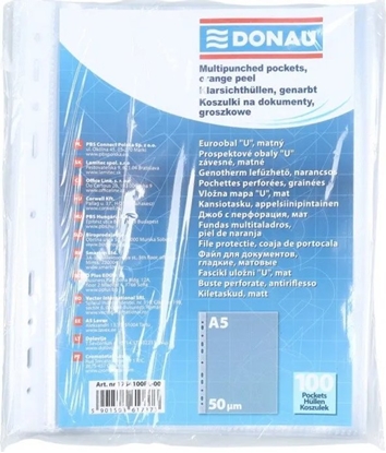 Picture of Donau Koszulki na dokumenty, PP, A5, groszkowe, 50mikr., 100szt.