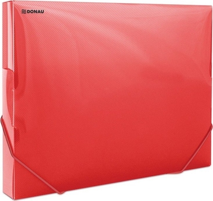 Attēls no Donau Teczka z gumk przestrz. DONAU, PP, A4/30, 700mikr., transparentna czerwona