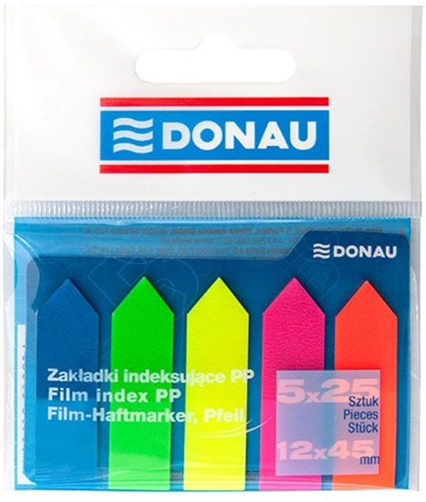 Picture of Donau ZAKADKI INDEKSUJCE PP STRZAKA 12X45MM 5X25 KARTECZEK MIX KOLORÓW (7556001PL-99)