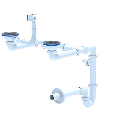 Attēls no DOUBLE SINK SIPHON+FLANGE 3 1/2IN LD0515