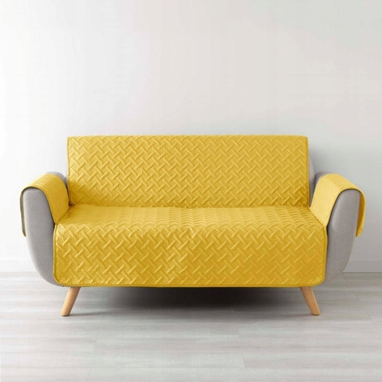 Изображение Douceur d`Interieur Pokrowiec na sof WELL, pikowany, mikrofibra, 279 x 179 cm