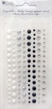 Picture of DP Craft Krysztaki i pery samoprzylepne 120 sztuk Mono Jewels