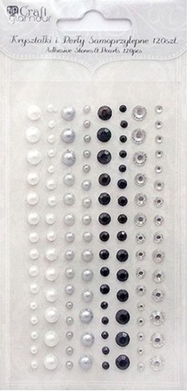 Picture of DP Craft Krysztaki i pery samoprzylepne 120 sztuk Mono Jewels