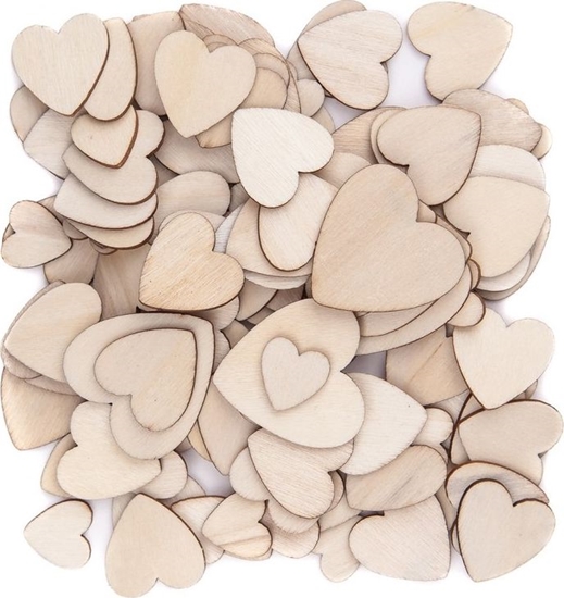 Picture of DP Craft Ksztaty drewniane DPCRAFT Serca mix - 120 szt. Dalprint