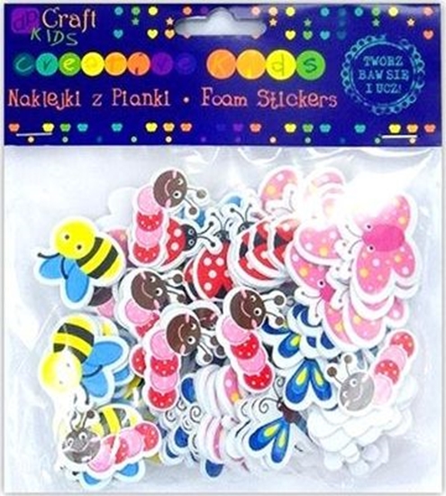 Picture of DP Craft Naklejki z pianki z nadrukiem 75 sztuk wiat owadw
