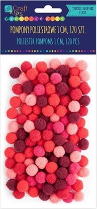 Picture of DP Craft Pompony poliestrowe DPCRRAFT 1cm mix czerwony 120szt. Dalprint