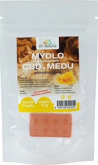 Picture of Dr. Natural Mydo mydo z cbd i miodem, 17g, naturalny, z przeciwutleniaczami, Dr. Natural