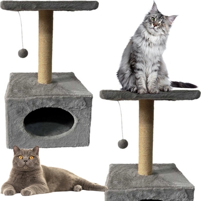 Attēls no Drapak Z Legowiskiem Dla Kota Wiszca Myszka 31cm x 31cm x 56cm