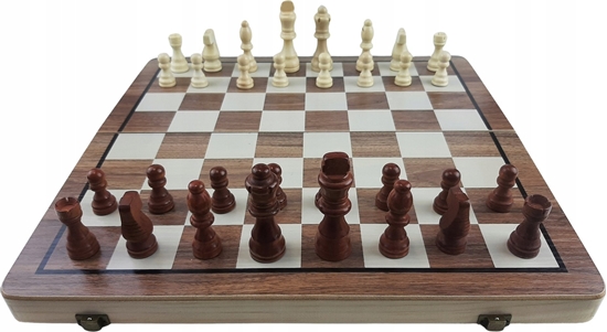Picture of Drewniane Szachy Warcaby Magnetyczne Tradycyjne MASTER 39 x 39 cm