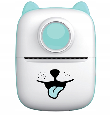 Picture of Drukarka Termiczna Bluetooth do Zdj Naklejek Notatek Etykiet / KiddoBoo X2 / Biay Piesek