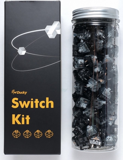 Picture of Ducky Ducky Kailh Super V2 Speed Silver Switches, mechanisch, 3-Pin, linear, MX-Stem, 38g - 110 Stück