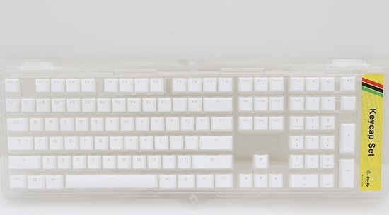 Picture of Ducky Ducky PBT Double-Shot Keycap Set, DE Layout - weiß