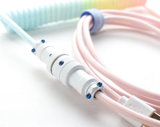 Picture of Ducky Ducky Premicord Cotton Candy Coiled Cable, USB Typ C auf Typ A - 1,8m