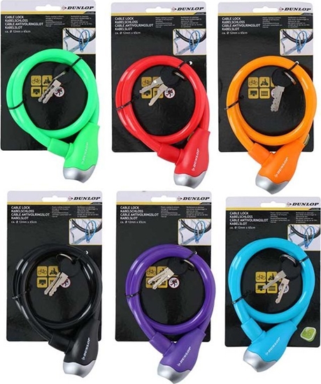 Picture of Dunlop - Zapicie do roweru spiralne na klucz 65 cm (Czerwony)