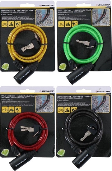 Picture of Dunlop Dunlop - Zapicie do roweru spiralne na klucz 90 cm (óty)