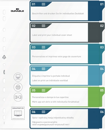 Picture of Durable Durable 679427 zakadka do kart Pusta zakadka Polipropylen (PP) Wielobarwny