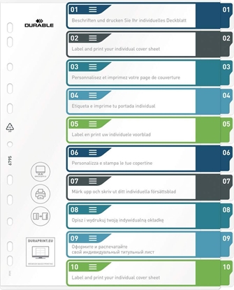 Picture of Durable DURABLE Register A4 + 10tlg. 1-10 farbige Taben+trans. Form.