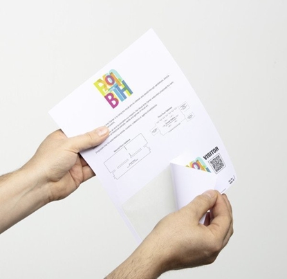 Attēls no Durable DURABLE VISITOR BADGE Namesschilder mit EURO-Lochung 100Stk