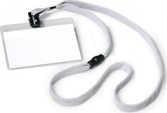 Picture of Durable Identyfikator otwarty od góry 60x90mm DURABLE 813910 z szar tam z przezroczystej twardej folii