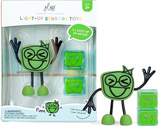 Изображение Duronic Glo Pals, Posta do kpieli Pippa - zestaw z dwiema kostkami sensorycznymi wieccymi w wodzie
