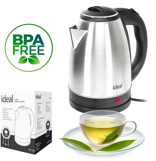 Picture of DUY MOCNY STALOWY CZAJNIK NIERDZEWNY elektryczny bezprzewodowy IDEAL 1,8L