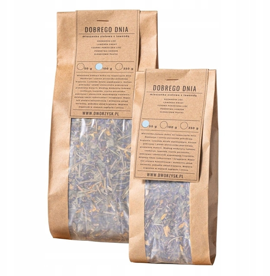Изображение Dworzysk - Dobrego Dnia - Herbata sypana 50g - Opakowanie uzupeniajce