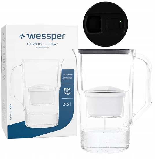 Изображение Dzbanek Wessper D1 SOLID FutureFlow aquamax (WES203-FF-BK)