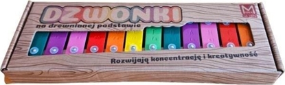 Attēls no Dzwonki 12-tonowe kolorowe na drewnianej ramie