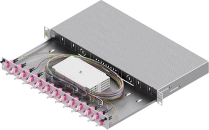 Attēls no Easylan FO Splice Housing, Grade C 19" 1U, 24 Ports, 24x LC-Duplex, OM4