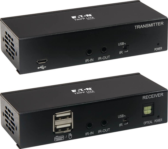 Picture of Eaton Eaton Tripp Lite Series USB C to HDMI over Cat6 Extender Kit with KVM Support, 4K 60Hz, 4:4:4, Transmitter/Receiver, USB, PoC, HDCP 2.2, up to 230 ft., TAA, - Erweiterung fur Video/Audio - HDMI, USB-C - uber CAT 6 - bis zu 70 m - TAA-konform - fur