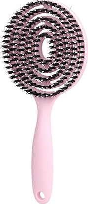 Picture of eCarla Ecarla Szczotka z wosiem do masau i rozczesywania wosów Róowa
