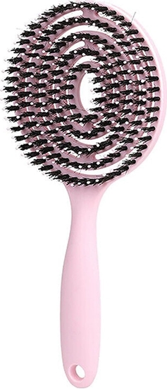 Picture of eCarla Ecarla Szczotka z wosiem do masau i rozczesywania wosów Róowa