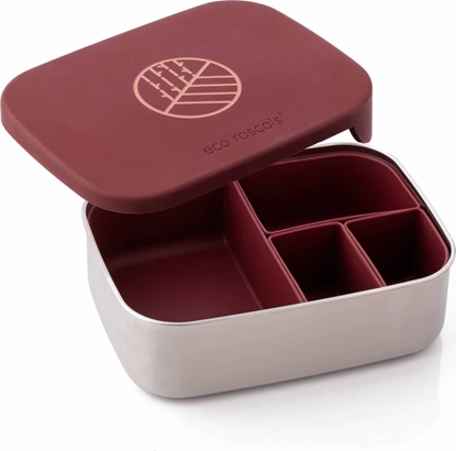 Attēls no ECO RASCALS ECORASCALS Klasyczny Lunch Box Bento bordowy