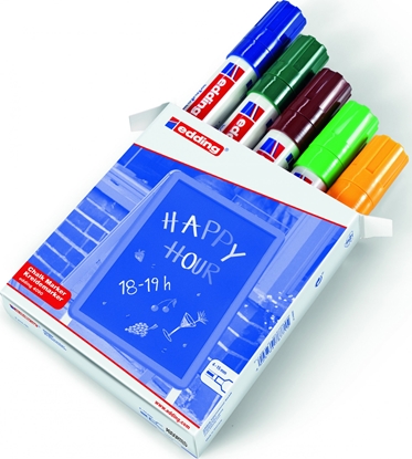 Picture of Edding Marker kredowy e-4090 EDDING, 4-15 mm, pudeko, 5 szt., mix kolorów