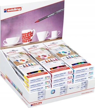Изображение Edding Marker pdzelkowy do ceramiki e-4200 50.292 EDDING, display, 18 op., mix kolorów