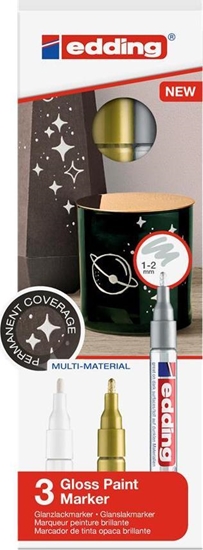 Picture of Edding MARKERY OLEJOWE EDDING KREATYWNE METALICZNE 3 SZTUKI