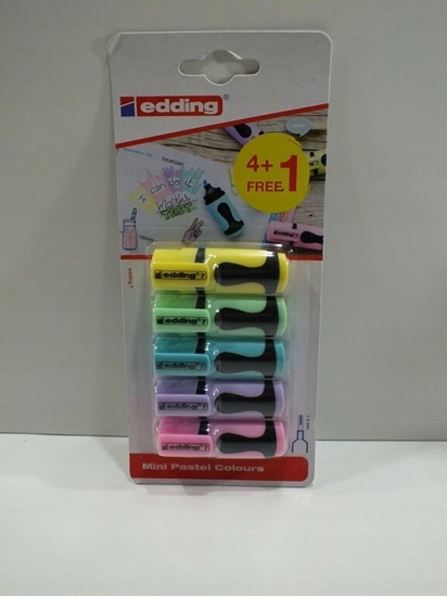 Picture of Edding Mini zakrelacz e-7 EDDING, 5 szt., blister, mix kolorów pastelowych