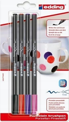 Attēls no Edding Pisak do porcelany e-4200 EDDING, 1-4mm, 4 kolory, blister