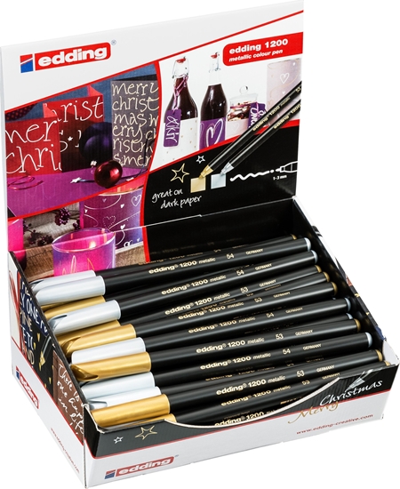 Picture of Edding Pisak metaliczny e-1200 EDDING, 1-3 mm, display, 50 szt., mix kolorów