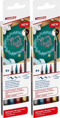 Attēls no Edding Pisak metaliczny z kocówk pdzelkow e-1340 EDDING, 4szt.