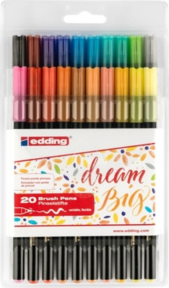 Attēls no Edding Pisak z kocówk pdzelkow e-1340 EDDING, 1-3 mm, 20 szt., mix kolorów