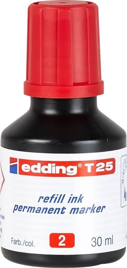 Picture of Edding Tusz do mark.perm.30ml czerwony T25/002 EDING