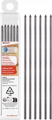 Attēls no Edding Wymienne wkady e-8881 EDDING, do oówka e-8880, 6 szt., grafitowe