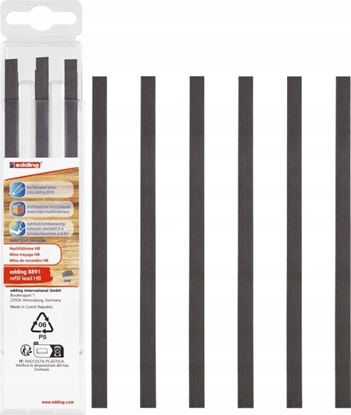 Attēls no Edding Wymienne wkady e-8891 EDDING, do oówka e-8890, HB, 6 szt.