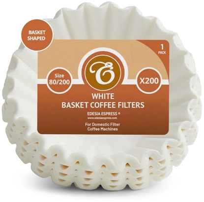 Picture of Edesia - Filtry papierowe z paskim dnem biae 200 sztuk