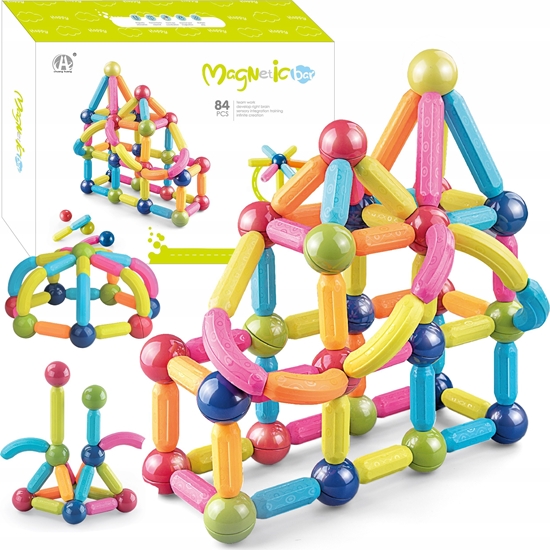 Изображение Egaleco L73G KLOCKI MAGNETYCZNE DUE 84SZT KOLOR