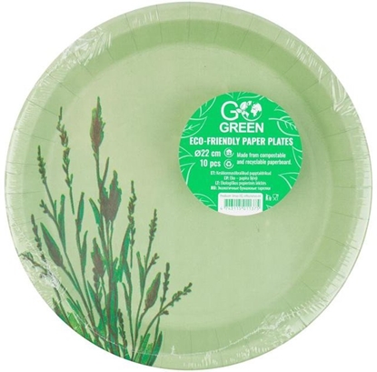 Attēls no Ekologiski papira skivji Reed Go Green O22cm 10 gab./ 0 11kg 4743115011375