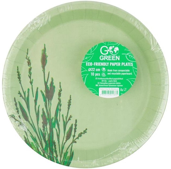 Picture of Ekologiski papira skivji Reed Go Green O22cm 10 gab./ 0 11kg 4743115011375