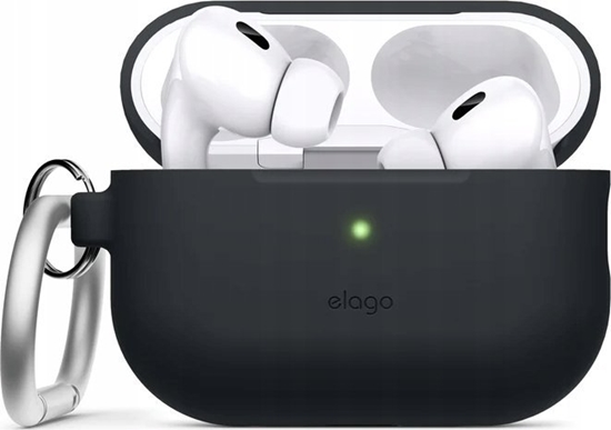 Изображение Elago Elago AirPods Pro 2 Hang Silicone Case - etui z karabiczykiem do AirPods Pro 2 czarne
